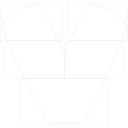 V con fotografías modelo curve ( 30 cm)